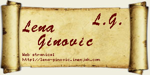 Lena Ginović vizit kartica